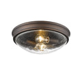 5'' Belforge Rubbed Bronze 2 Light Flush Mount