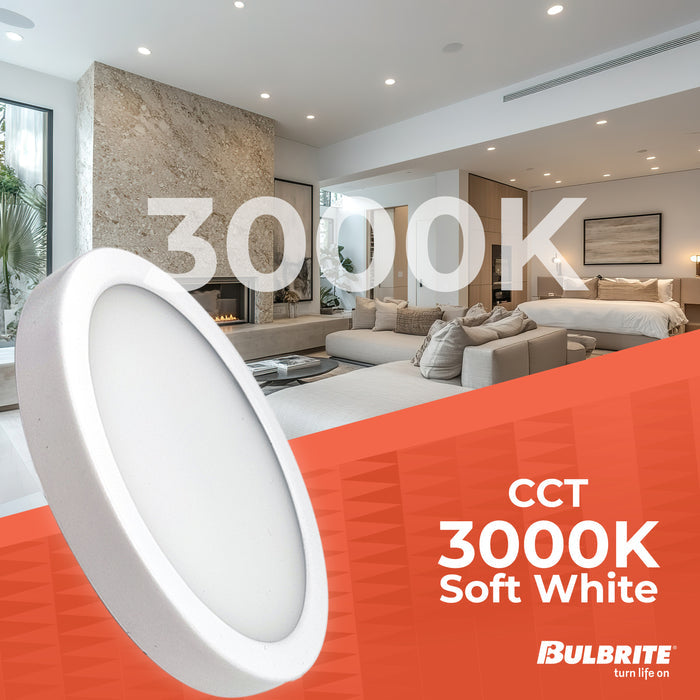 5-inch White 10.3W Dimmable LED Flush Mount Ceiling Light, 3000K, 850 Lumens