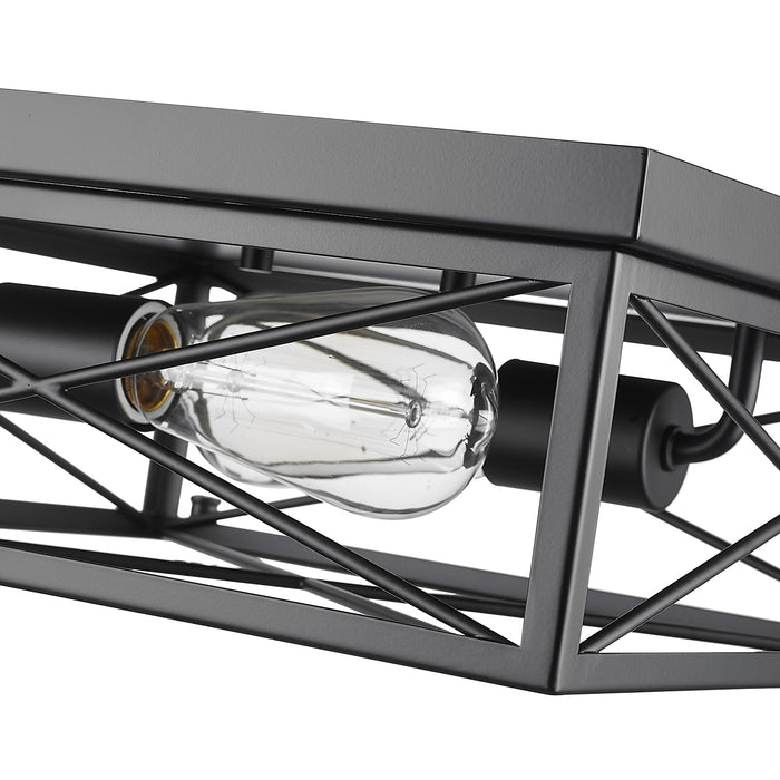 5''  Matte Black 2 Light Flush Mount