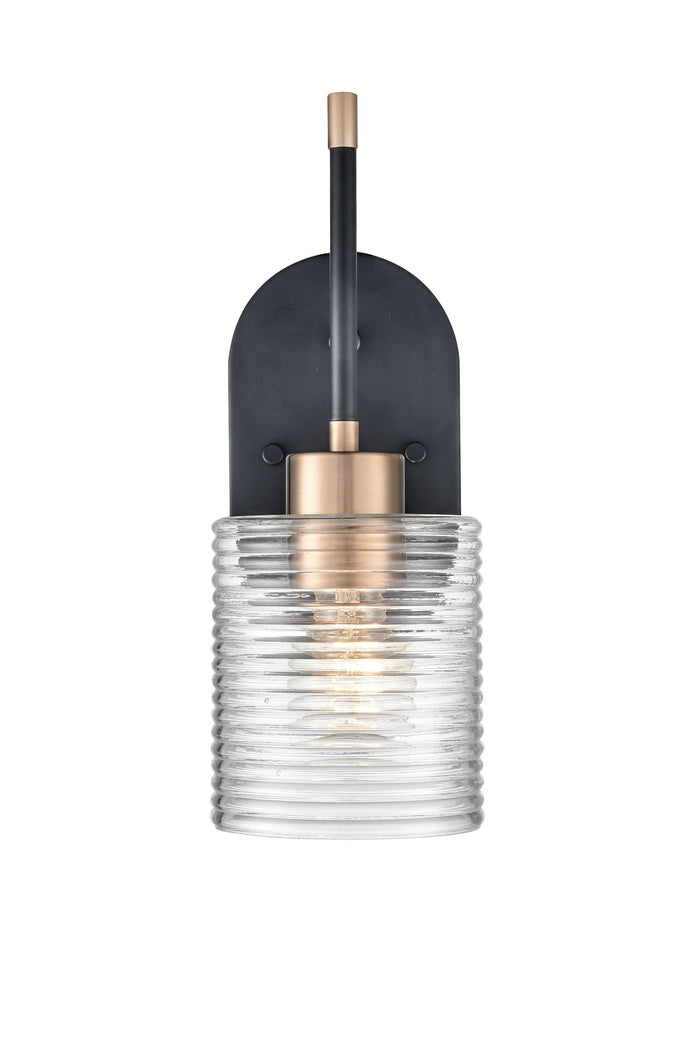 5'' Renitta Matte Black/Modern Gold 1 Light Wall Sconce
