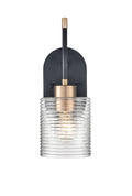 5'' Renitta Matte Black/Modern Gold 1 Light Wall Sconce