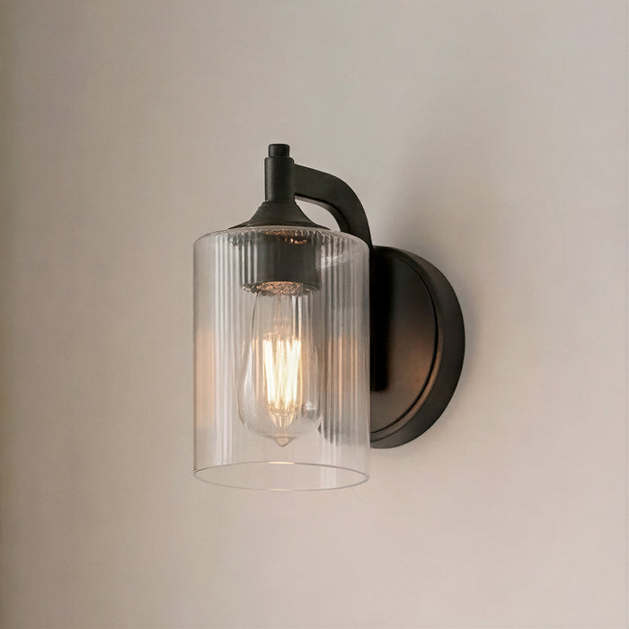 5'' Ryehouse Matte Black 1 Light Wall Sconce