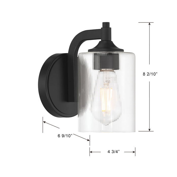 5'' Ryehouse Matte Black 1 Light Wall Sconce