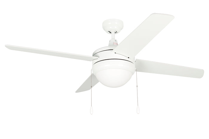 50 Inch Europa AC White Indoor Ceiling Fan 4-Blade Reversible