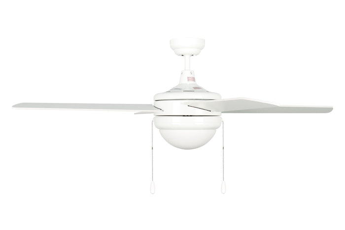 50 Inch Europa AC White Indoor Ceiling Fan 4-Blade Reversible