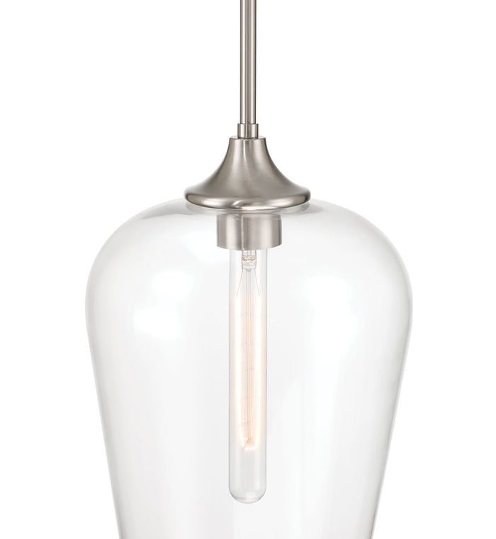 51'' Ashford Brushed Nickel 1 Light Mini Pendant