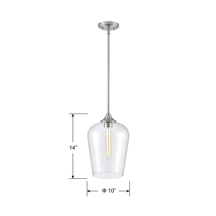 51'' Ashford Brushed Nickel 1 Light Mini Pendant