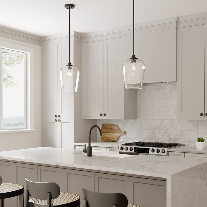 51'' Ashford Matte Black 1 Light Mini Pendant