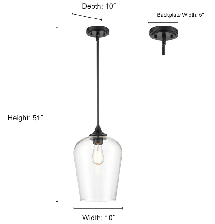51'' Ashford Modern Gold 1 Light Mini Pendant