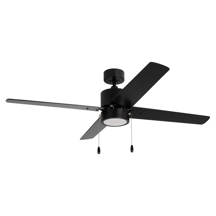 52 Inch Aldea IV AC Matte Black Indoor Ceiling Fan 4-Blade Reversible