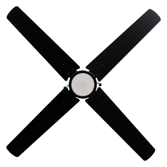 52 Inch Aldea IV AC Matte Black Indoor Ceiling Fan 4-Blade Reversible