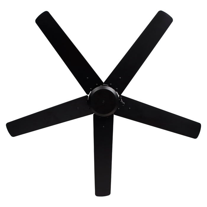 52 Inch Aldea V AC Matte Black Indoor Ceiling Fan 5-Blade Reversible