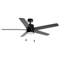 52 Inch Aldea V AC Matte Black Indoor Ceiling Fan 5-Blade