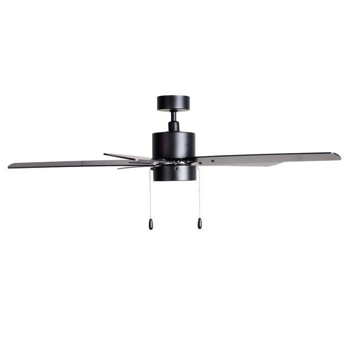 52 Inch Aldea V AC Matte Black Indoor Ceiling Fan 5-Blade