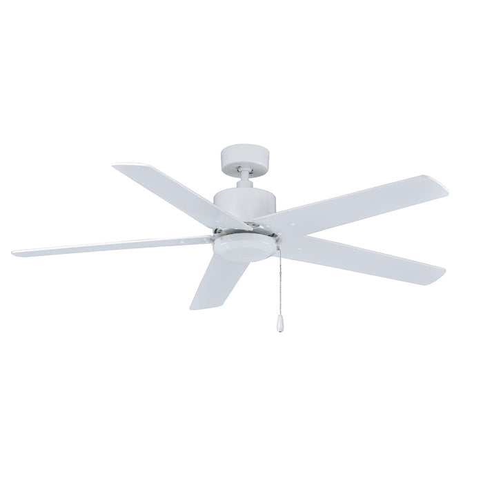 52 Inch Aldea V AC White Indoor Ceiling Fan 5-Blade Reversible