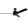 52 Inch Aldea VII AC Matte Black Outdoor Ceiling Fan 3-Blade