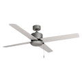 52 Inch Aldea VIII AC Brushed Pewter Outdoor Ceiling Fan 4-Blade
