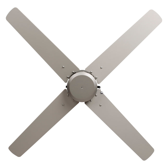 52 Inch Aldea VIII AC Brushed Pewter Outdoor Ceiling Fan 4-Blade