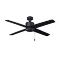 52 Inch Aldea VIII AC Matte Black Outdoor Ceiling Fan 4-Blade