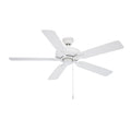 52 Inch Coltstaff AC Alabaster White Indoor Ceiling Fan 5-Blade Reversible