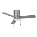 52 Inch Sabio AC Brushed Nickel Indoor Ceiling Fan 3-Blade Reversible