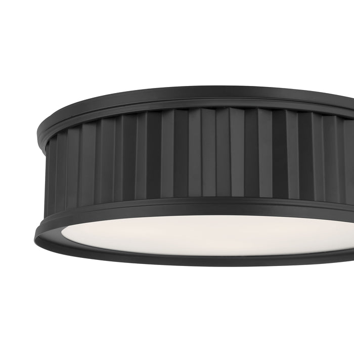 5.25'' Corvella Matte Black 3 Light Flush Mount