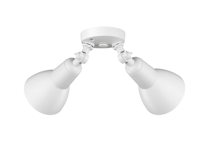 5.25''  Matte White 2 Light Flood Light