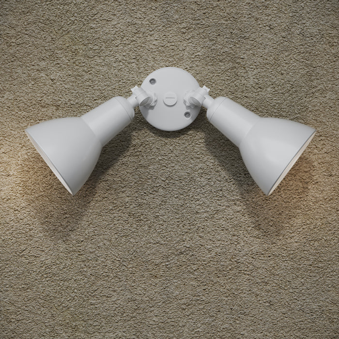 5.25''  Matte White 2 Light Flood Light