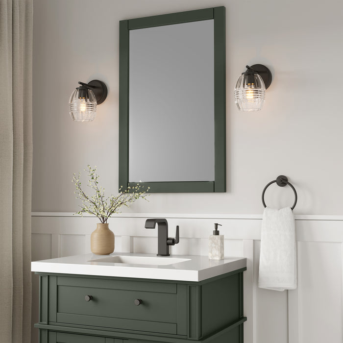 5.25'' Miravelle Matte Black 1 Light Wall Sconce