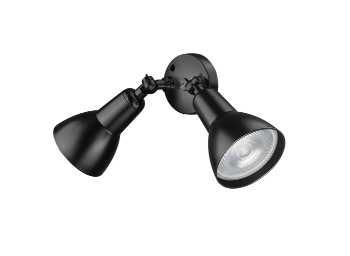 5.25''  Powder Coated Black 2 Light Flood Light