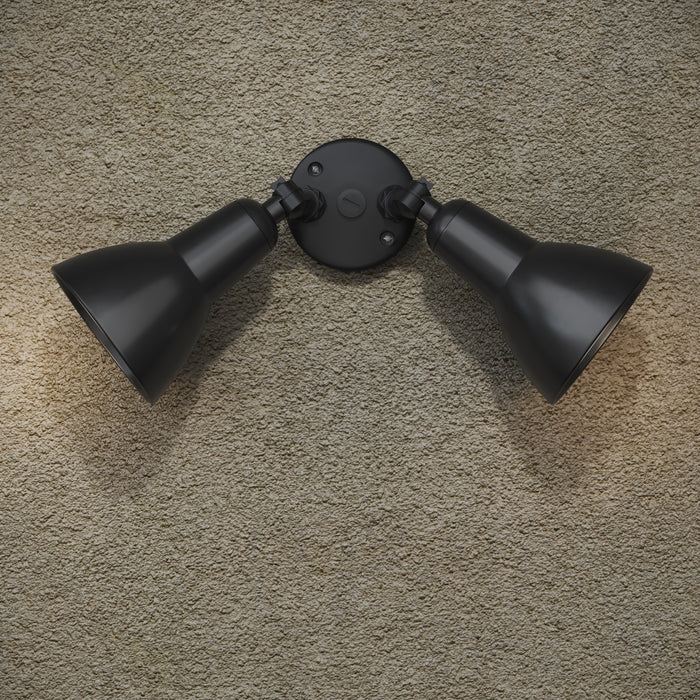 5.25''  Powder Coated Black 2 Light Flood Light