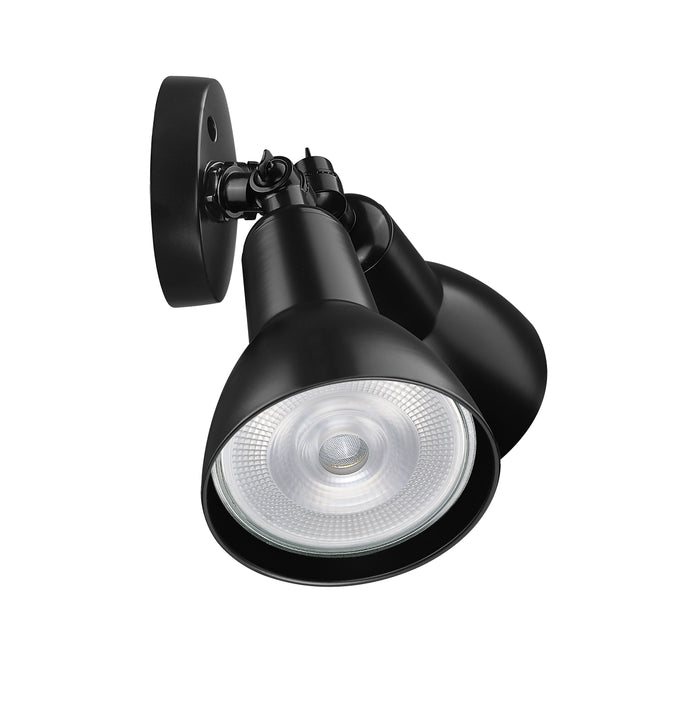 5.25''  Powder Coated Black 2 Light Flood Light
