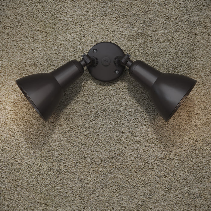 5.25''  Powder Coated Bronze 2 Light Flood Light