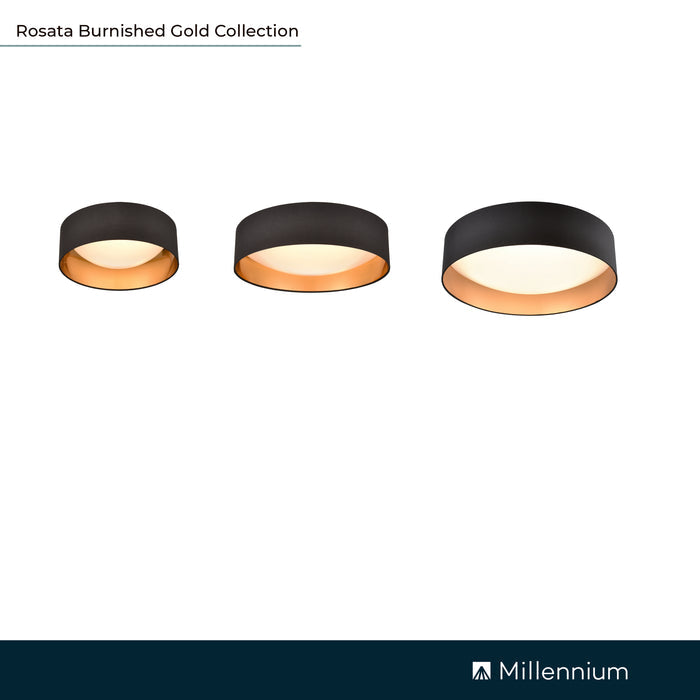 5.25'' Rosata Black  Light Flush Mount