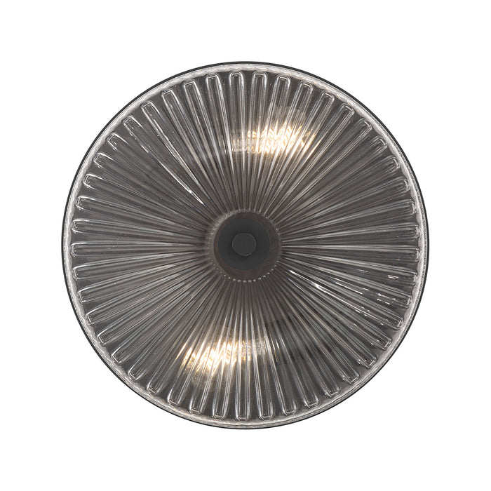 5.25'' Virette Matte Black 2 Light Flush Mount