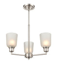 53.22'' Amberle Brushed Nickel 3 Light Chandelier