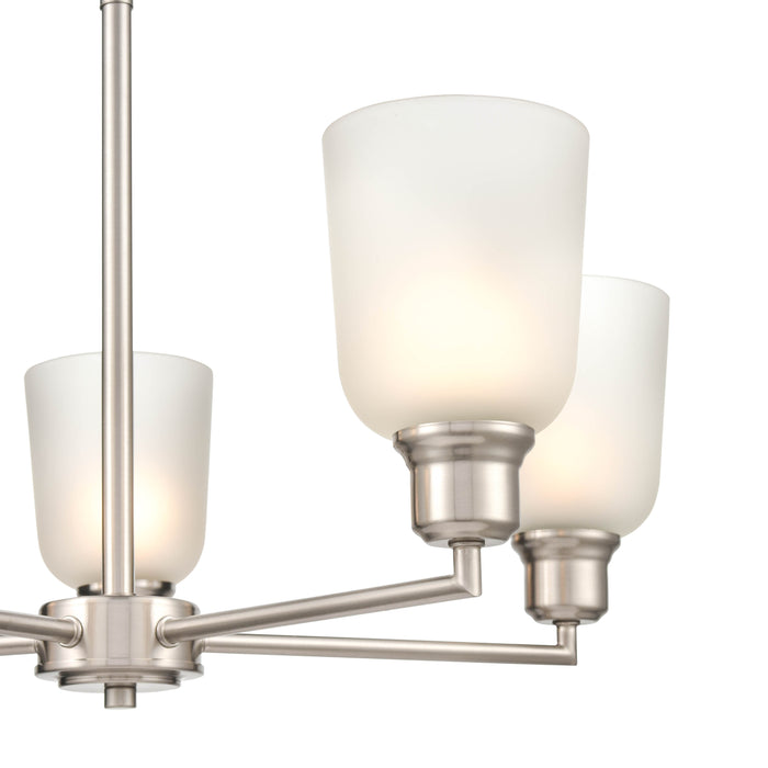 53.22'' Amberle Brushed Nickel 5 Light Chandelier