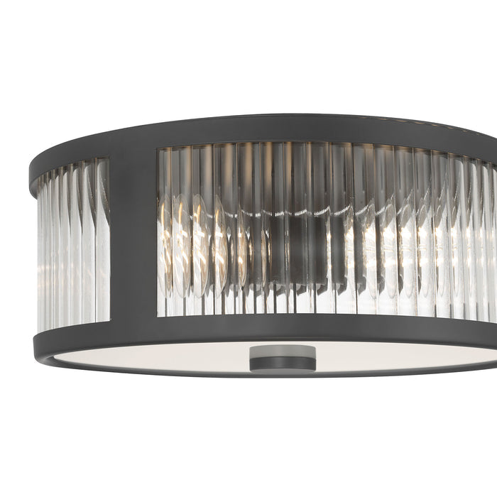 5.5'' Ardezia Matte Black 3 Light Flush Mount