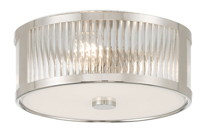 5.5'' Ardezia Polished Nickel 3 Light Flush Mount