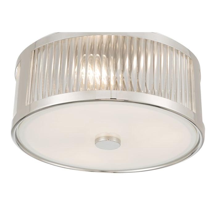 5.5'' Ardezia Polished Nickel 3 Light Flush Mount