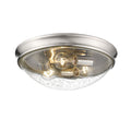 5.5'' Belforge Brushed Nickel 3 Light Flush Mount