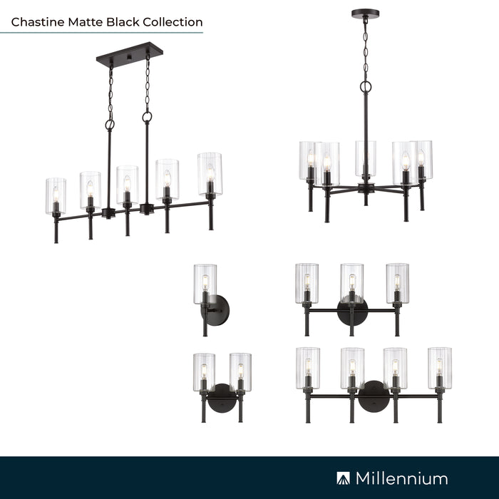 5.5'' Chastine Matte Black 1 Light Wall Sconce