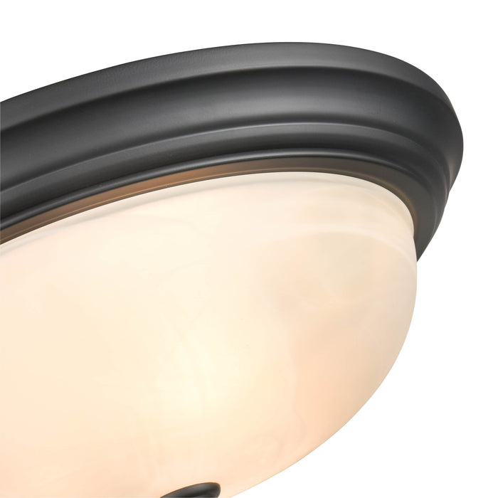 5.5'' Whitton Matte Black 3 Light Flush Mount