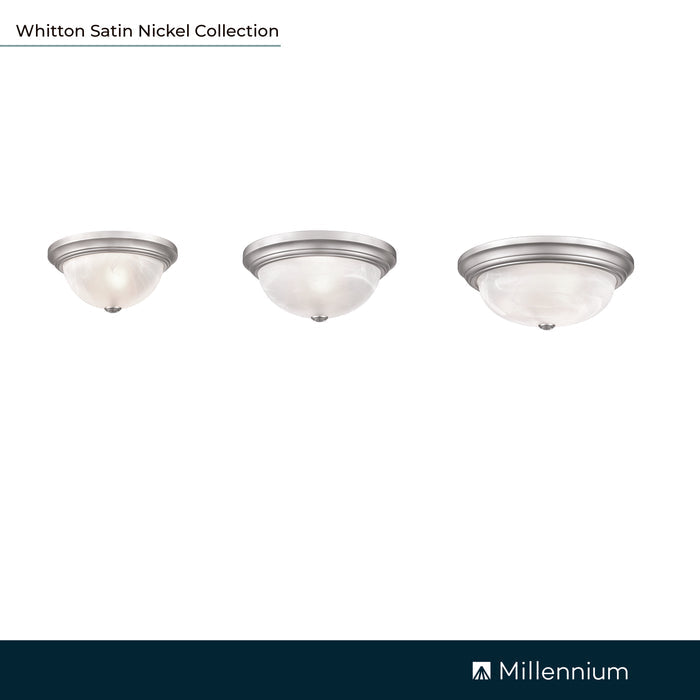 5.5'' Whitton Satin Nickel 2 Light Flush Mount