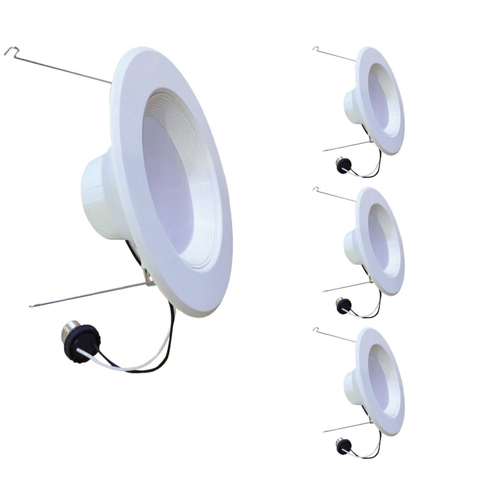 5/6-inch White 14W Dimmable LED Retrofit Recessed Downlight, 4000K, 1100 Lumens, 4-Pack