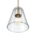 5.75-inch Strayhan Brushed Nickel 1-Light Clear Glass Pendant Light