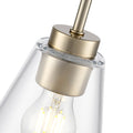 5.75-inch Strayhan Modern Gold 1-Light Clear Glass Pendant Light