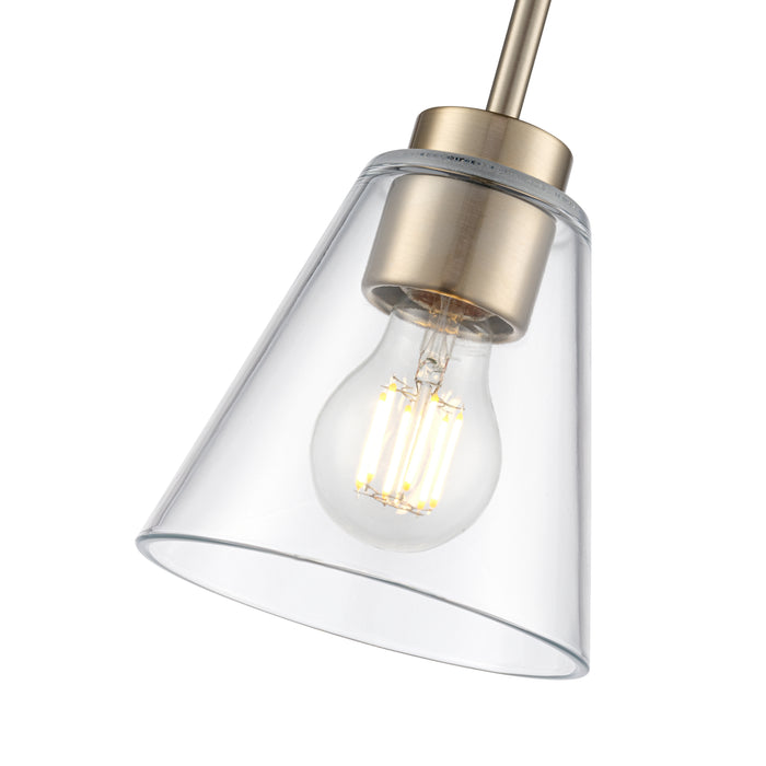 5.75-inch Strayhan Modern Gold 1-Light Clear Glass Pendant Light