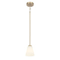 5.75-inch Strayhan Modern Gold 1-Light White Frosted Glass Pendant Light