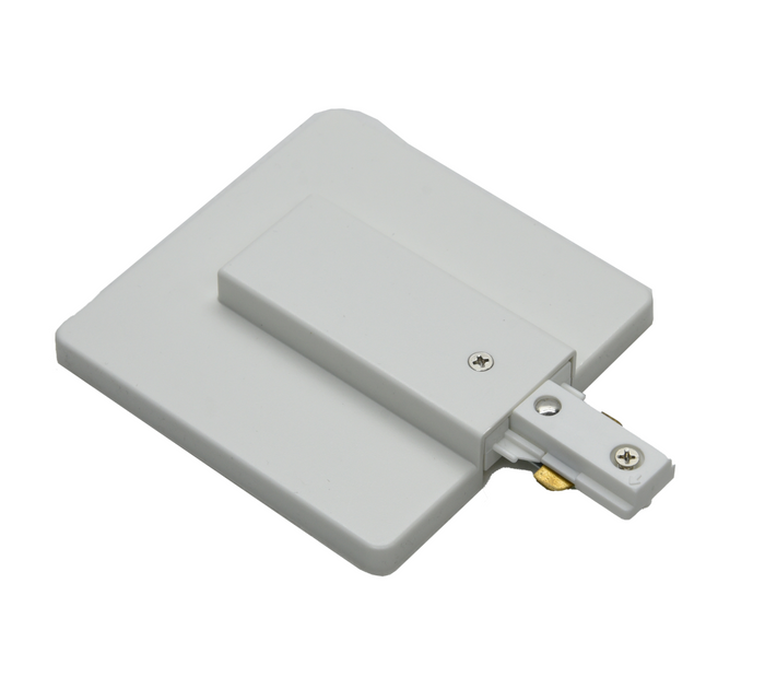 5.75-inch White Track End Feed
